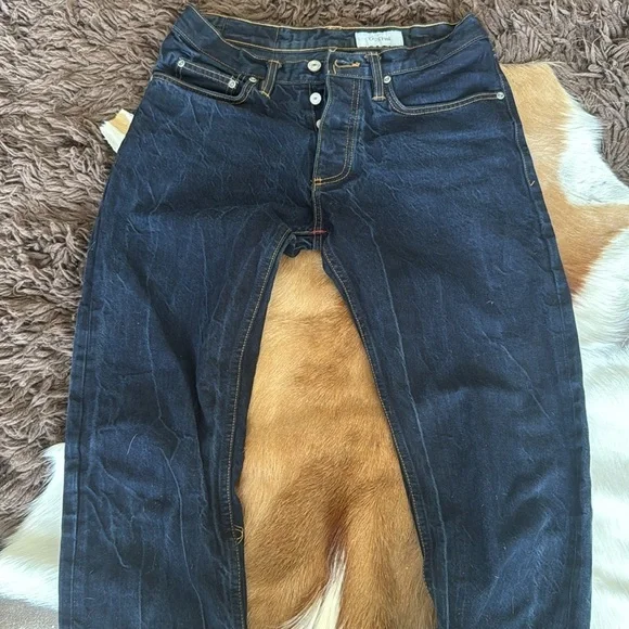 Gustin California Slim Selvedge Button FlyDenim Jeans Straight slim fit size 33